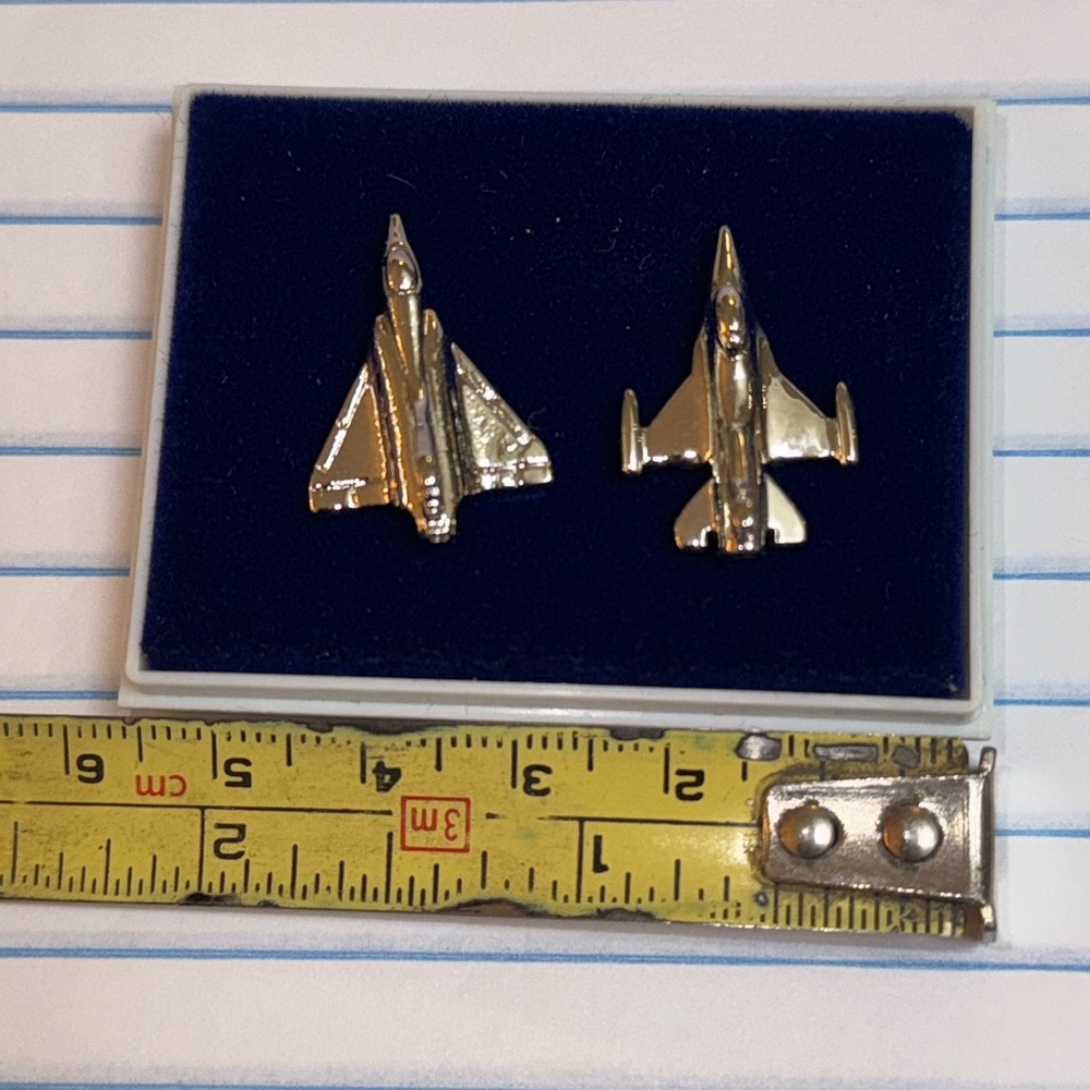 Metal Fighter Jet Pins -In display case